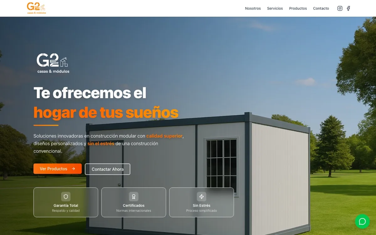 G2 Casas y Módulos — construcción modular