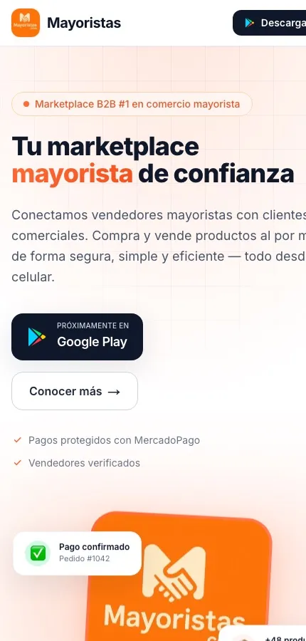 Mayoristas — app marketplace B2B mayorista
